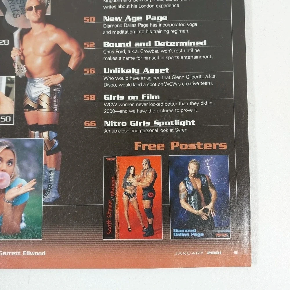 WCW Magazine Issue‎ 69 Sting 2000 Wrestling W Poster DDP Scott Steiner Nitro
